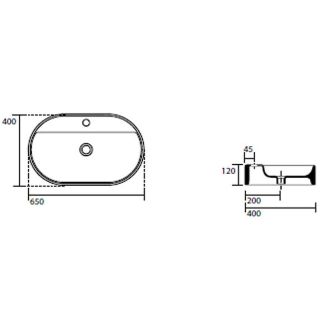 Раковина Kerasan Ciotola 028501*1 Белая 65 см